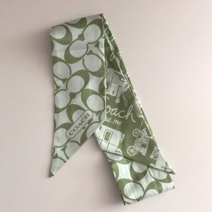 Coach pony silk scarf